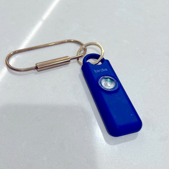 Other Birdie Safe Alarm Keychain Blue And Gold Poshmark